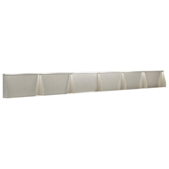 vidaXL Oporný múr 6 ks 80 x 12 x 50 cm Nehrdzavejúca oceľ Strieborná – Obrázok 2