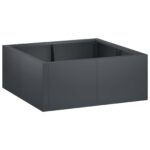 vidaXL Oporný múr 4 ks 100 x 100 x 30 cm Oceľ Antracitová