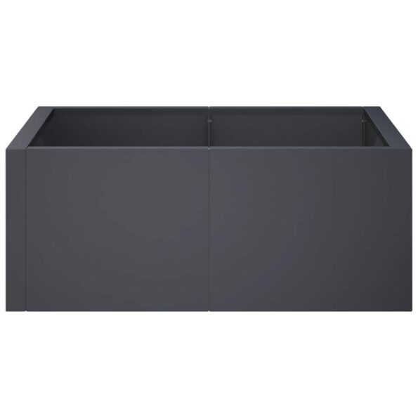 vidaXL Oporný múr 4 ks 100 x 100 x 30 cm Oceľ Antracitová – Obrázok 3
