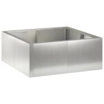 vidaXL Oporný múr 4 ks 100 x 100 x 30 cm Nehrdzavejúca oceľ Strieborná – Obrázok 2