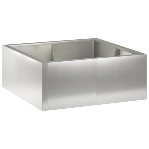vidaXL Oporný múr 4 ks 100 x 100 x 30 cm Nehrdzavejúca oceľ Strieborná – Obrázok 2