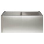 vidaXL Oporný múr 4 ks 100 x 100 x 30 cm Nehrdzavejúca oceľ Strieborná – Obrázok 5