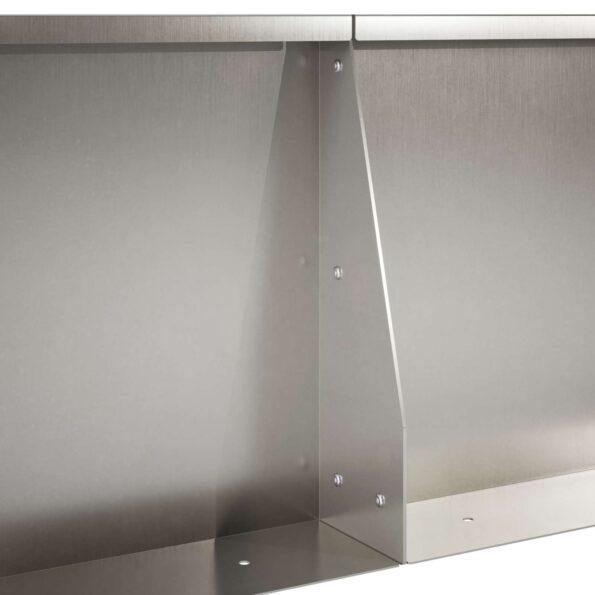 vidaXL Oporný múr 4 ks 100 x 100 x 30 cm Nehrdzavejúca oceľ Strieborná – Obrázok 8