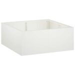 vidaXL Oporný múr 4 ks 100 x 100 x 40 cm Oceľ Biela