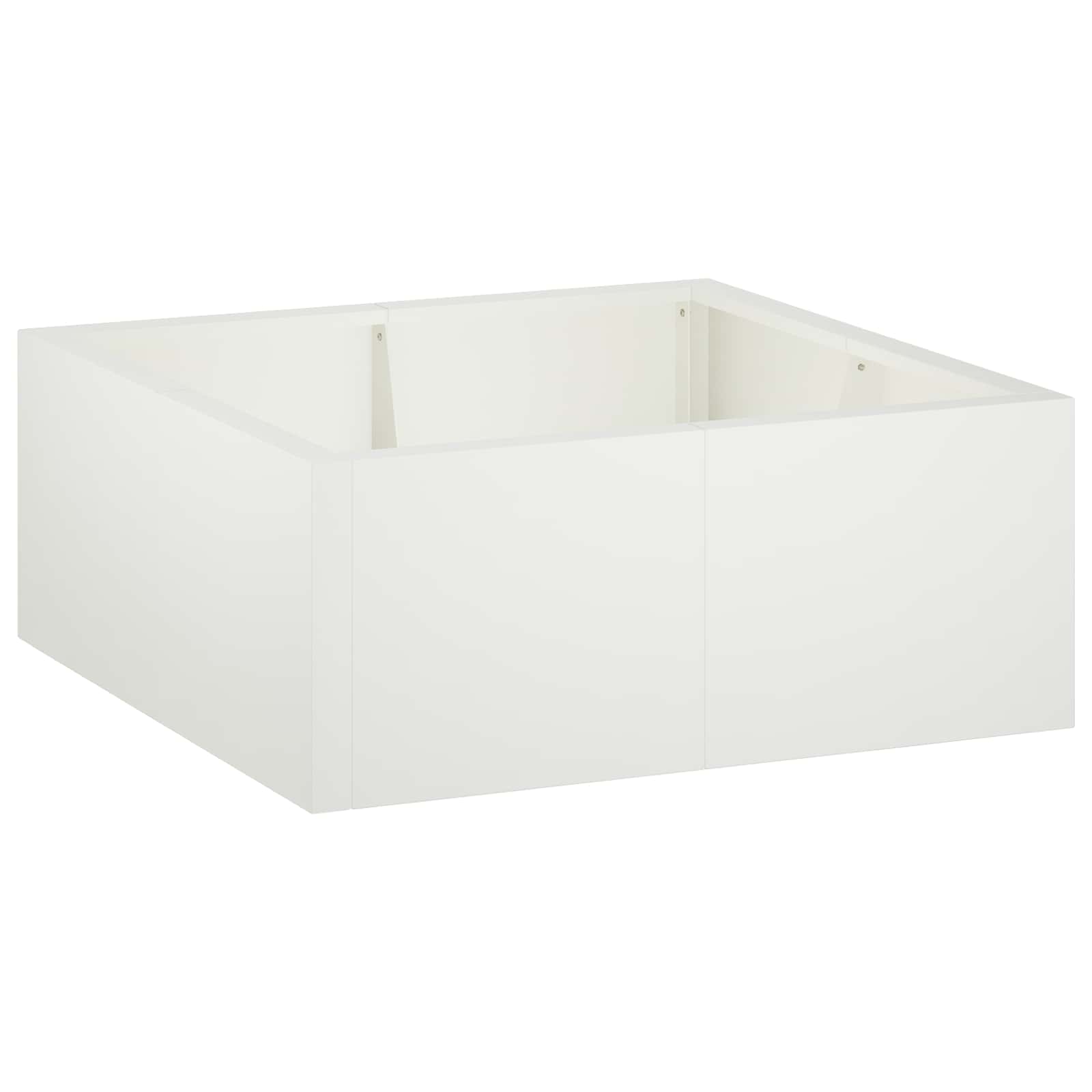 3449206_1.jpg vidaXL Oporný múr 4 ks 100 x 100 x 40 cm Oceľ Biela – Obrázok 1