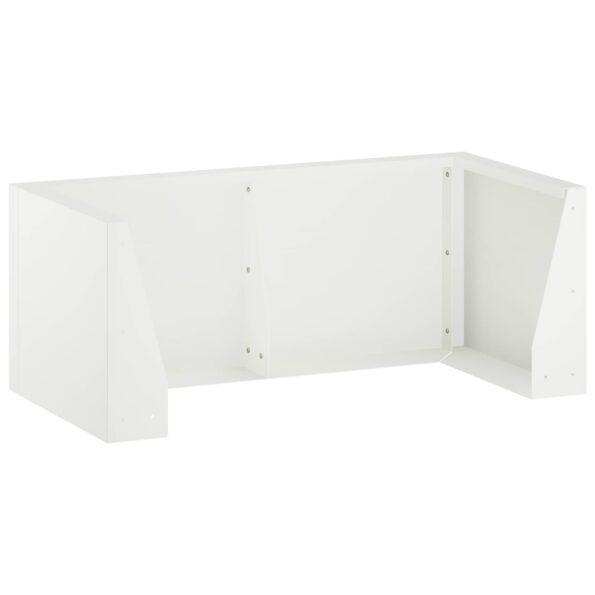 vidaXL Oporný múr 4 ks 100 x 100 x 40 cm Oceľ Biela – Obrázok 2