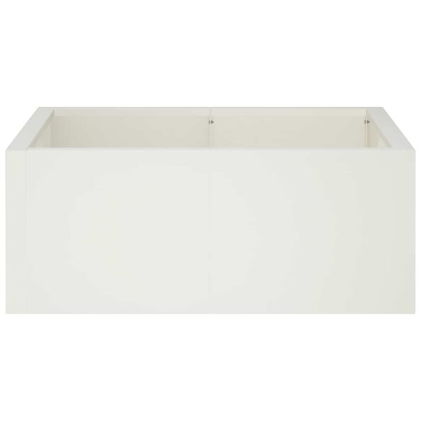 vidaXL Oporný múr 4 ks 100 x 100 x 40 cm Oceľ Biela – Obrázok 3