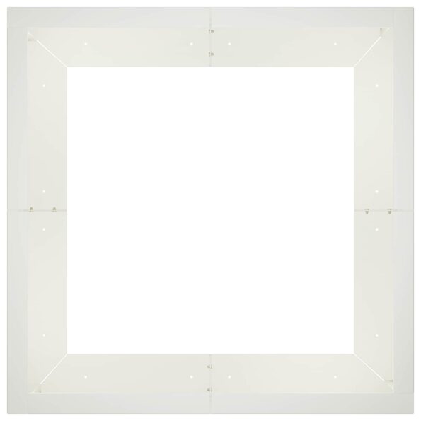 vidaXL Oporný múr 4 ks 100 x 100 x 40 cm Oceľ Biela – Obrázok 4