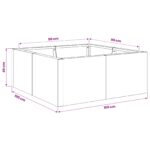 vidaXL Oporný múr 4 ks 100 x 100 x 40 cm Oceľ Biela – Obrázok 8