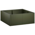 vidaXL Oporný múr 4 ks 100 x 100 x 40 cm Oceľ Olivovo zelená