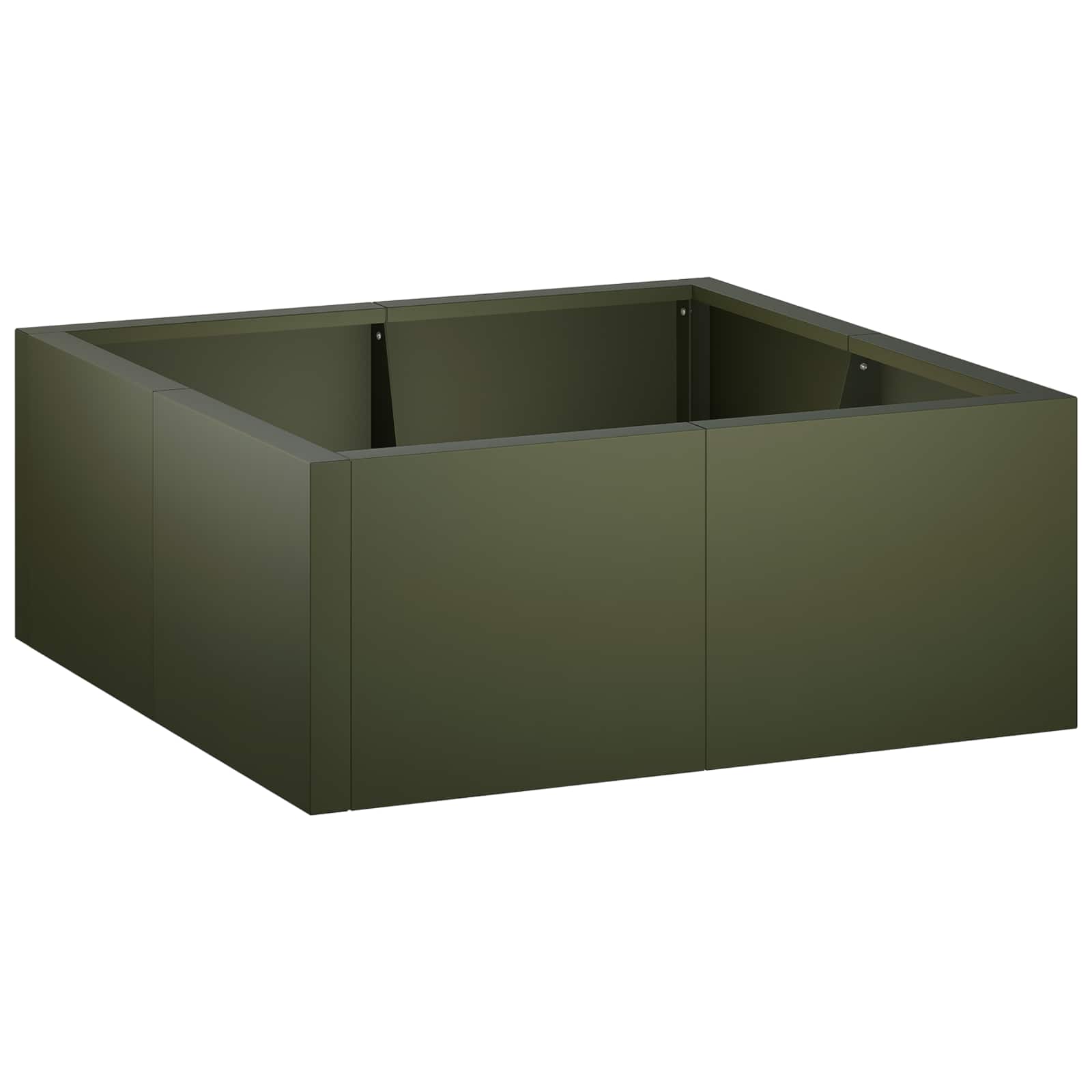 3449208_1.jpg vidaXL Oporný múr 4 ks 100 x 100 x 40 cm Oceľ Olivovo zelená – Obrázok 1