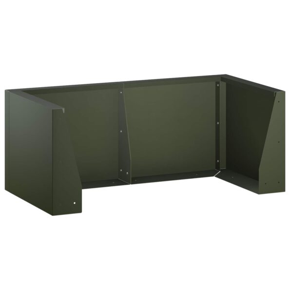 vidaXL Oporný múr 4 ks 100 x 100 x 40 cm Oceľ Olivovo zelená – Obrázok 2
