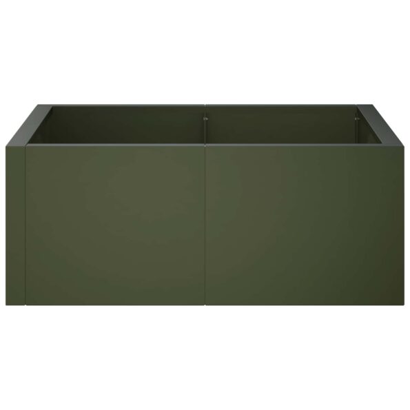vidaXL Oporný múr 4 ks 100 x 100 x 40 cm Oceľ Olivovo zelená – Obrázok 3