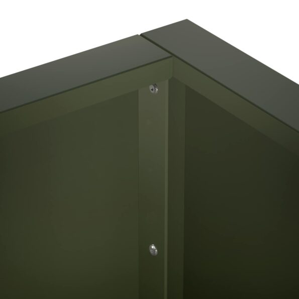vidaXL Oporný múr 4 ks 100 x 100 x 40 cm Oceľ Olivovo zelená – Obrázok 5