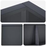vidaXL Oporný múr 6 ks 200 x 100 x 30 cm Oceľ Antracitová – Obrázok 7