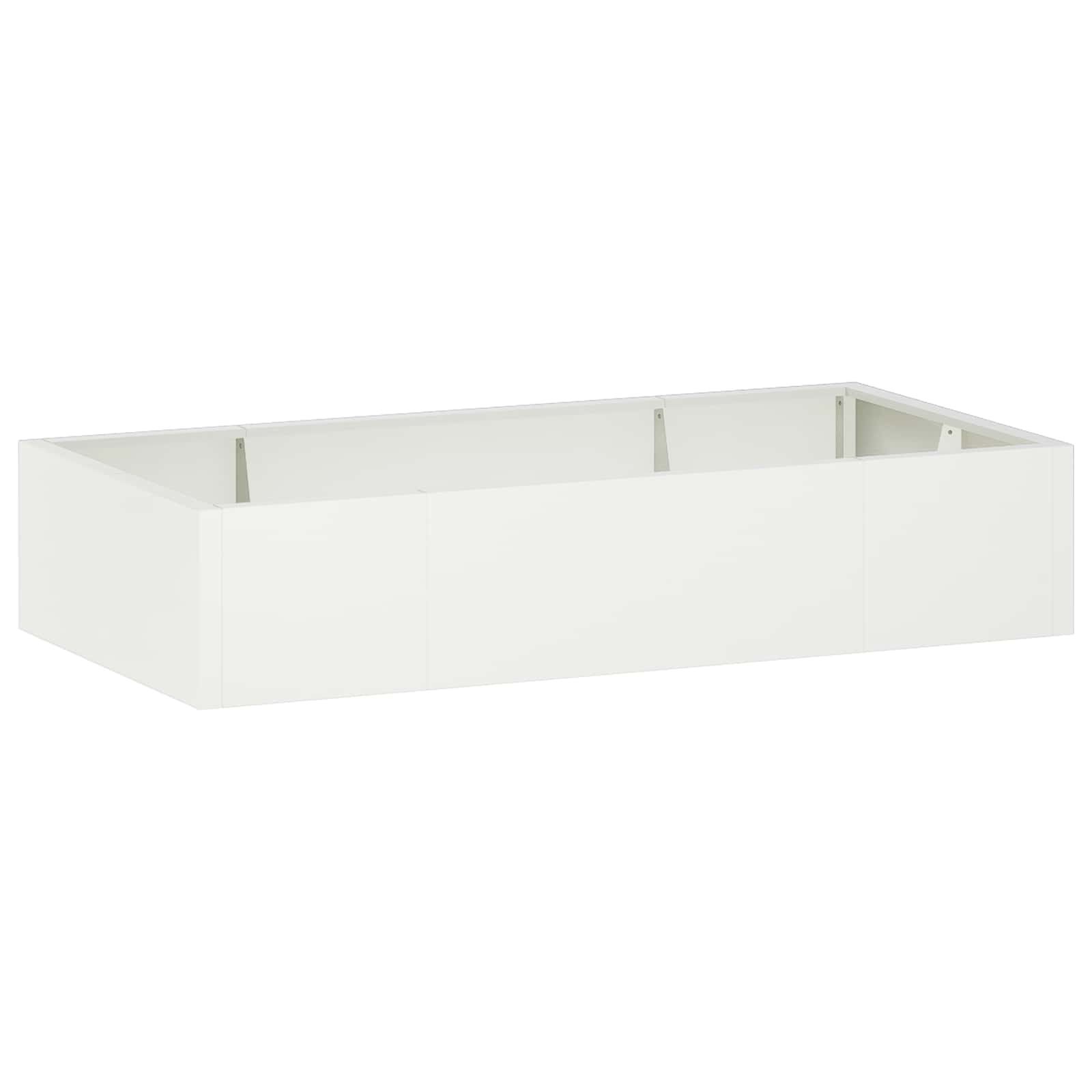 3449227_1.jpg vidaXL Oporný múr 6 ks 200 x 100 x 40 cm Oceľ Biela – Obrázok 1
