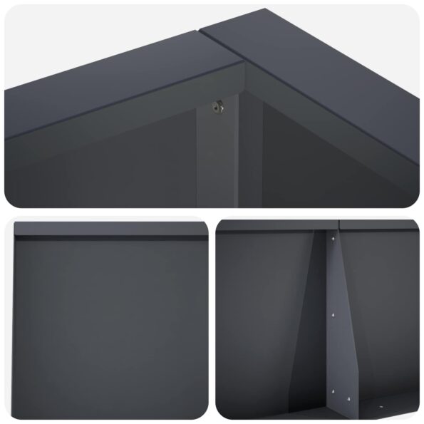 vidaXL Oporný múr 6 ks 200 x 100 x 40 cm Oceľ Antracitová – Obrázok 7
