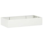 vidaXL Oporný múr 6 ks 200 x 100 x 50 cm Oceľ Biela