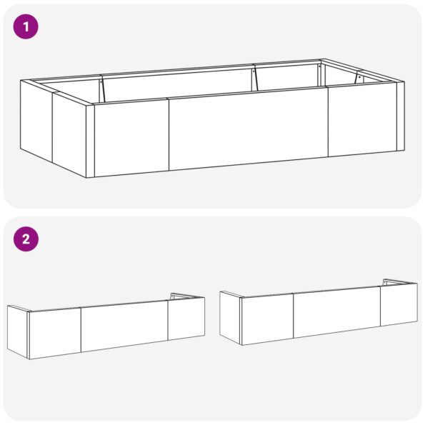 vidaXL Oporný múr 6 ks 200 x 100 x 50 cm Poveternostne odolná oceľ – Obrázok 10