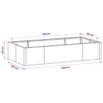 vidaXL Oporný múr 6 ks 200 x 100 x 50 cm Poveternostne odolná oceľ – Obrázok 11