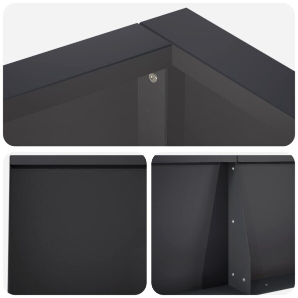 vidaXL Oporný múr 8 ks 300 x 100 x 40 cm Oceľ Čierna – Obrázok 7