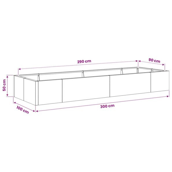 vidaXL Oporný múr 8 ks 300 x 100 x 50 cm Oceľ Biela – Obrázok 9
