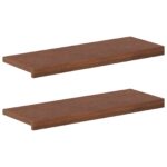 vidaXL Schodový rošt 2 ks 80 x 30 x 2 cm Tmavohnedá – Obrázok 2