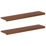 vidaXL Schodový rošt 2 ks 110 x 30 x 2 cm Tmavohnedá – Obrázok 2