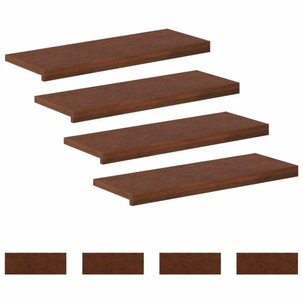 vidaXL Schodový rošt 8 ks 80 x 25 x 2 cm Tmavohnedá – Obrázok 2