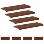 vidaXL Schodový rošt 8 ks 70 x 30 x 2 cm Tmavohnedá – Obrázok 2