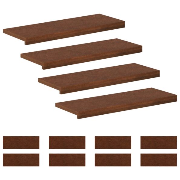vidaXL Schodový rošt 12 ks 70 x 25 x 2 cm Tmavohnedá – Obrázok 2