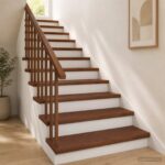 vidaXL Schodový rošt 12 ks 90 x 25 x 2 cm Tmavohnedá