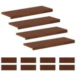 vidaXL Schodový rošt 12 ks 70 x 30 x 2 cm Tmavohnedá – Obrázok 2