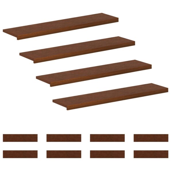 vidaXL Schodový rošt 12 ks 120 x 30 x 2 cm Tmavohnedá – Obrázok 2