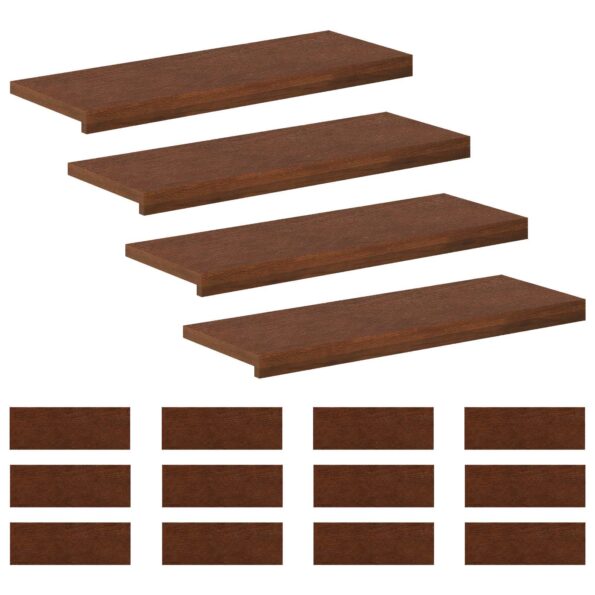 vidaXL Schodový rošt 16 ks 80 x 30 x 2 cm Tmavohnedá – Obrázok 2