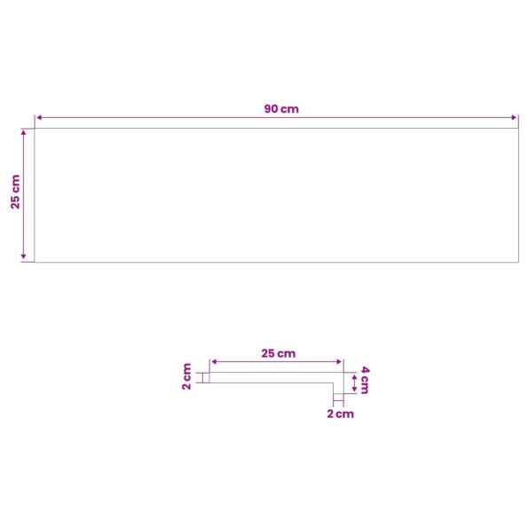 vidaXL Schodový rošt 20 ks 90 x 25 x 2 cm Tmavohnedá – Obrázok 8