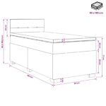 vidaXL Posteľ boxspring s matracom Sivohnedá 90 x 190 cm Látka – Obrázok 11