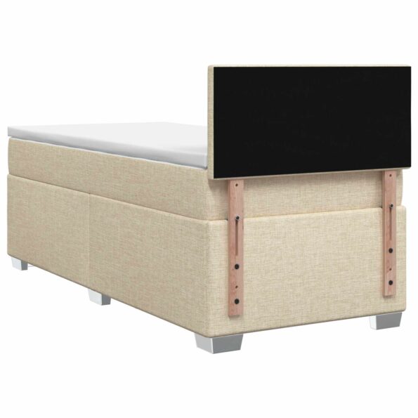vidaXL Posteľ boxspring s matracom Krémová 90 x 190 cm Látka – Obrázok 8
