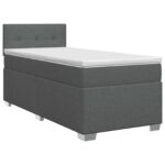 vidaXL Posteľ boxspring s matracom Tmavosivá 90 x 200 cm Látka