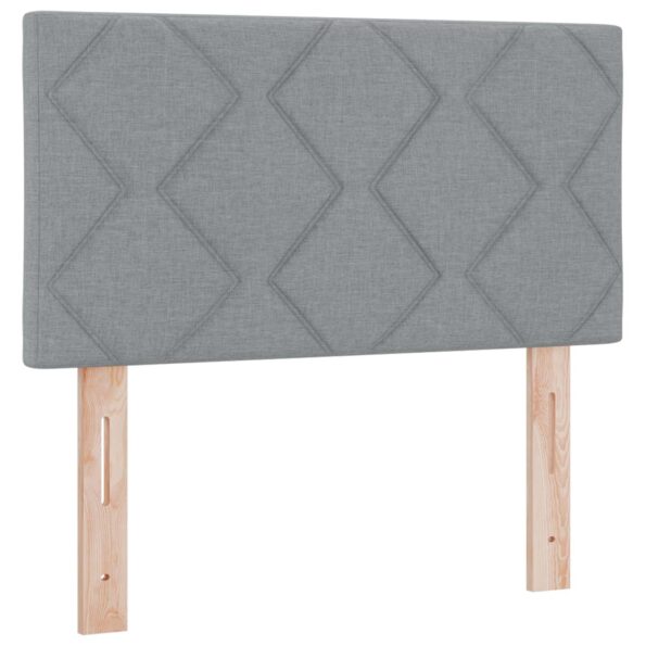 vidaXL Posteľ boxspring s matracom Svetlosivá 120 x 190 cm Látka – Obrázok 4