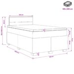 vidaXL Posteľ boxspring s matracom Krémová 120 x 200 cm Látka – Obrázok 11