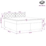 vidaXL Posteľ boxspring s matracom Sivohnedá 140 x 190 cm Látka – Obrázok 11