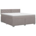 vidaXL Posteľ boxspring s matracom Sivohnedá 140 x 190 cm Látka – Obrázok 2