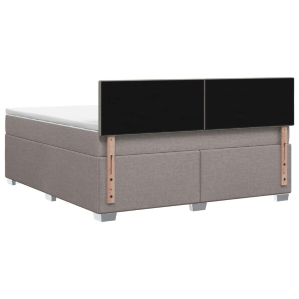 vidaXL Posteľ boxspring s matracom Sivohnedá 140 x 190 cm Látka – Obrázok 8