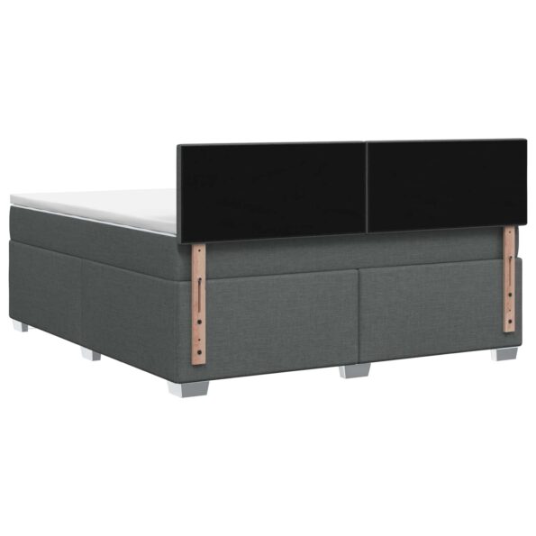 vidaXL Posteľ boxspring s matracom Tmavosivá 140 x 200 cm Látka – Obrázok 8