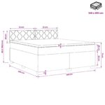 vidaXL Posteľ boxspring s matracom Sivohnedá 140 x 200 cm Látka – Obrázok 11