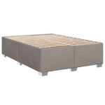 vidaXL Posteľ boxspring s matracom Sivohnedá 140 x 200 cm Látka – Obrázok 5