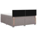 vidaXL Posteľ boxspring s matracom Sivohnedá 140 x 200 cm Látka – Obrázok 8