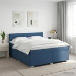 vidaXL Posteľ boxspring s matracom Modrá 180 x 200 cm Látka