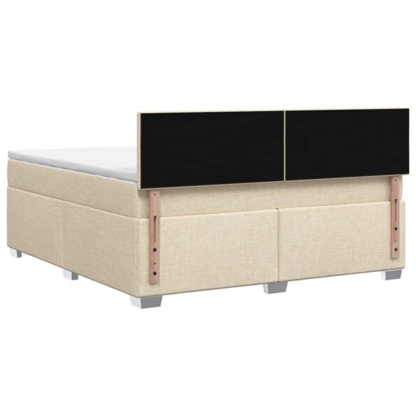 vidaXL Posteľ boxspring s matracom Krémová 180 x 200 cm Látka – Obrázok 8